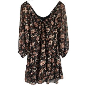 Madewell NWT Amalia Tiered Mini Dress in Pampas Blooms